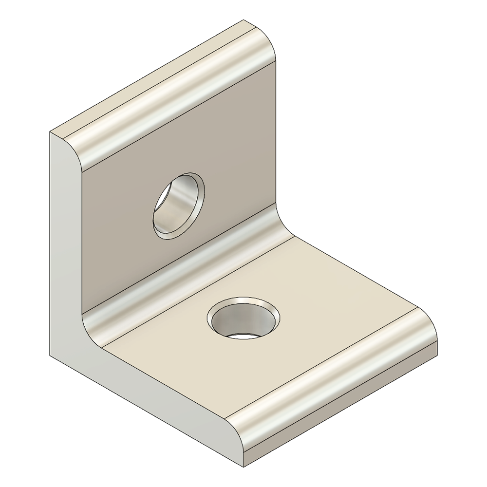 40-513-3 MODULAR SOLUTIONS ANGLE BRACKET<BR>30 SERIES 30MM TALL X 30MM WIDE W/HARDWARE